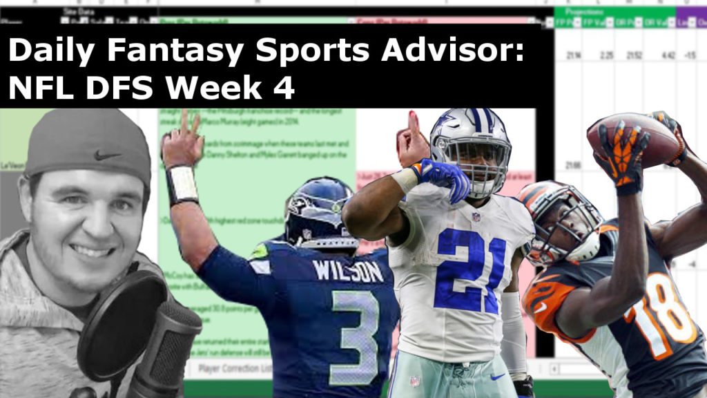 Daily Fantasy Sports Advisor NFL DFS Week 4