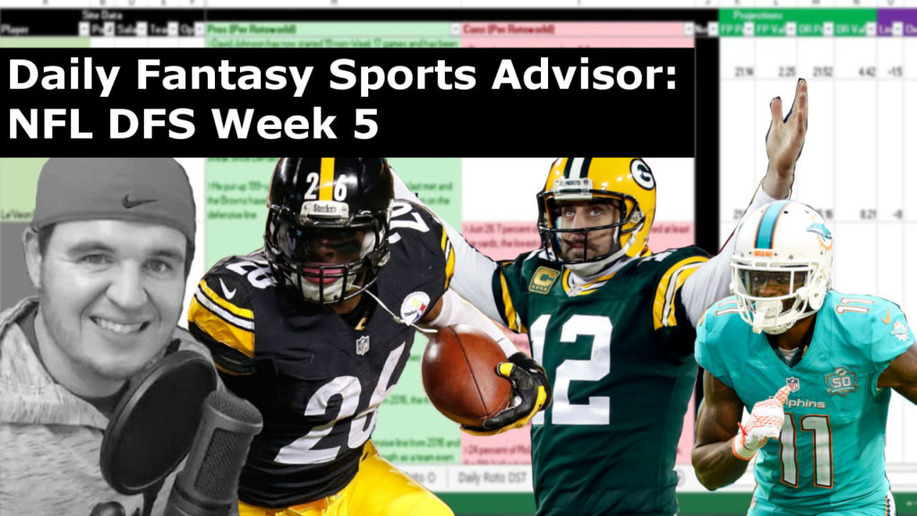 Daily Fantasy Sports Advisor NFL DFS Week 5 2017